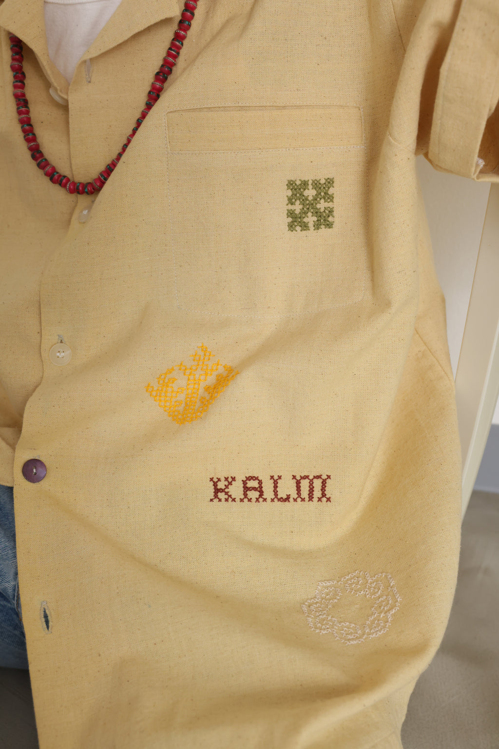 Hmong Embroidered Camp Shirt