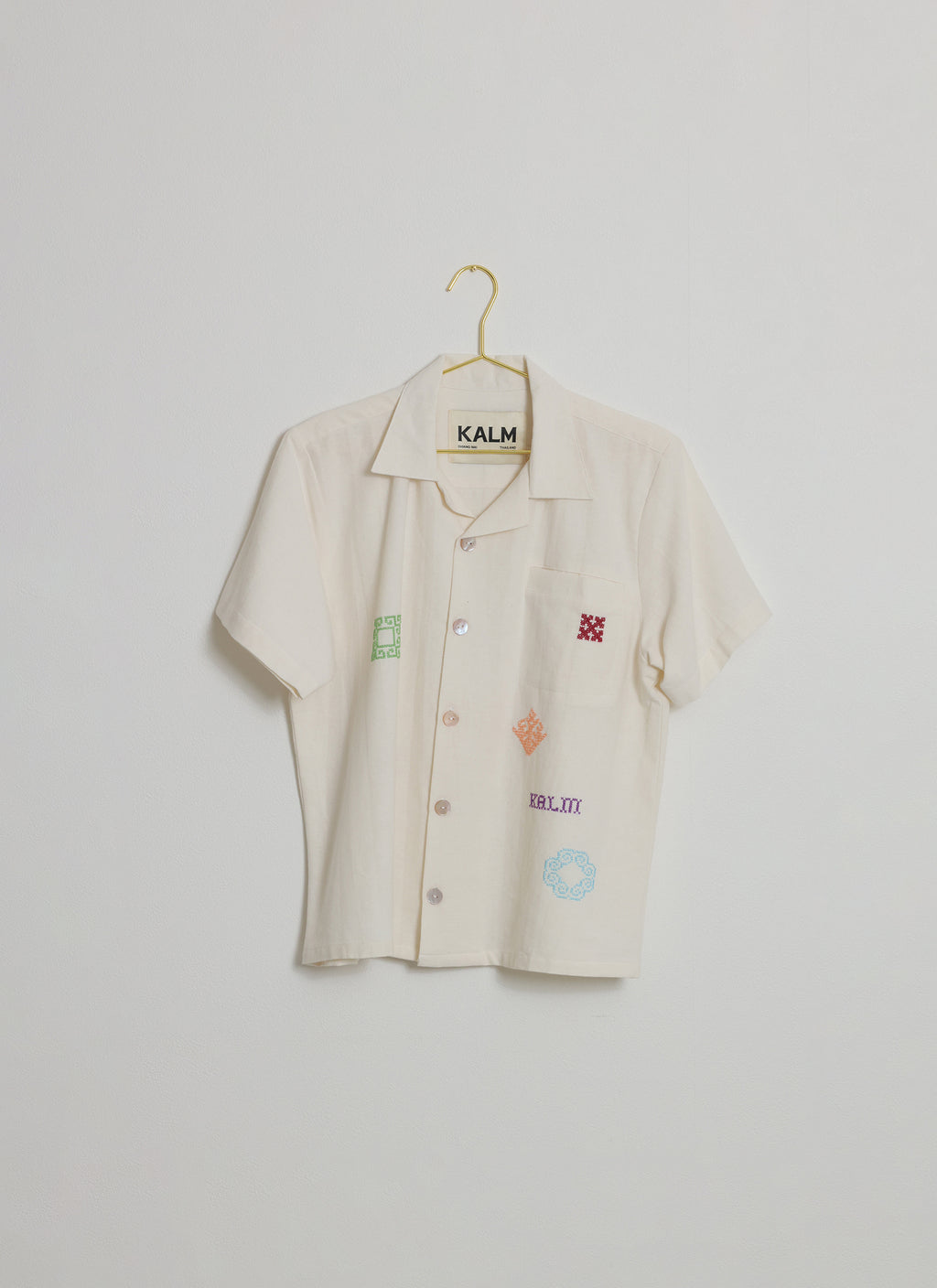 Hmong Embroidered Camp Shirt