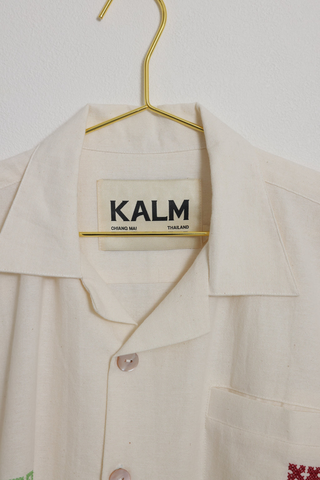 Hmong Embroidered Camp Shirt