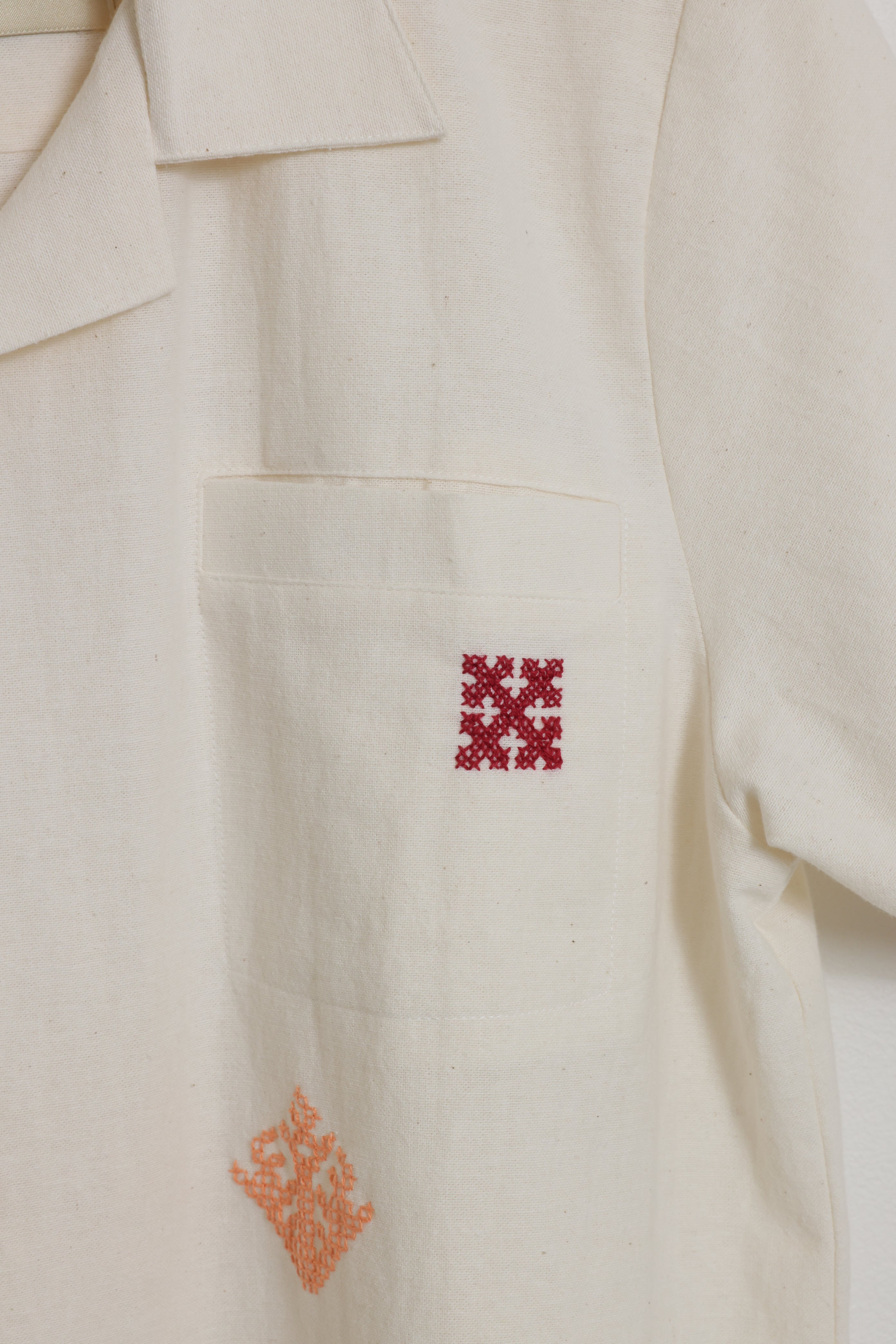 Hmong Embroidered Camp Shirt