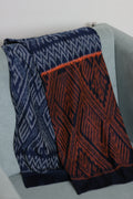 Ikat Two-Tone Scarf with neon Stitch