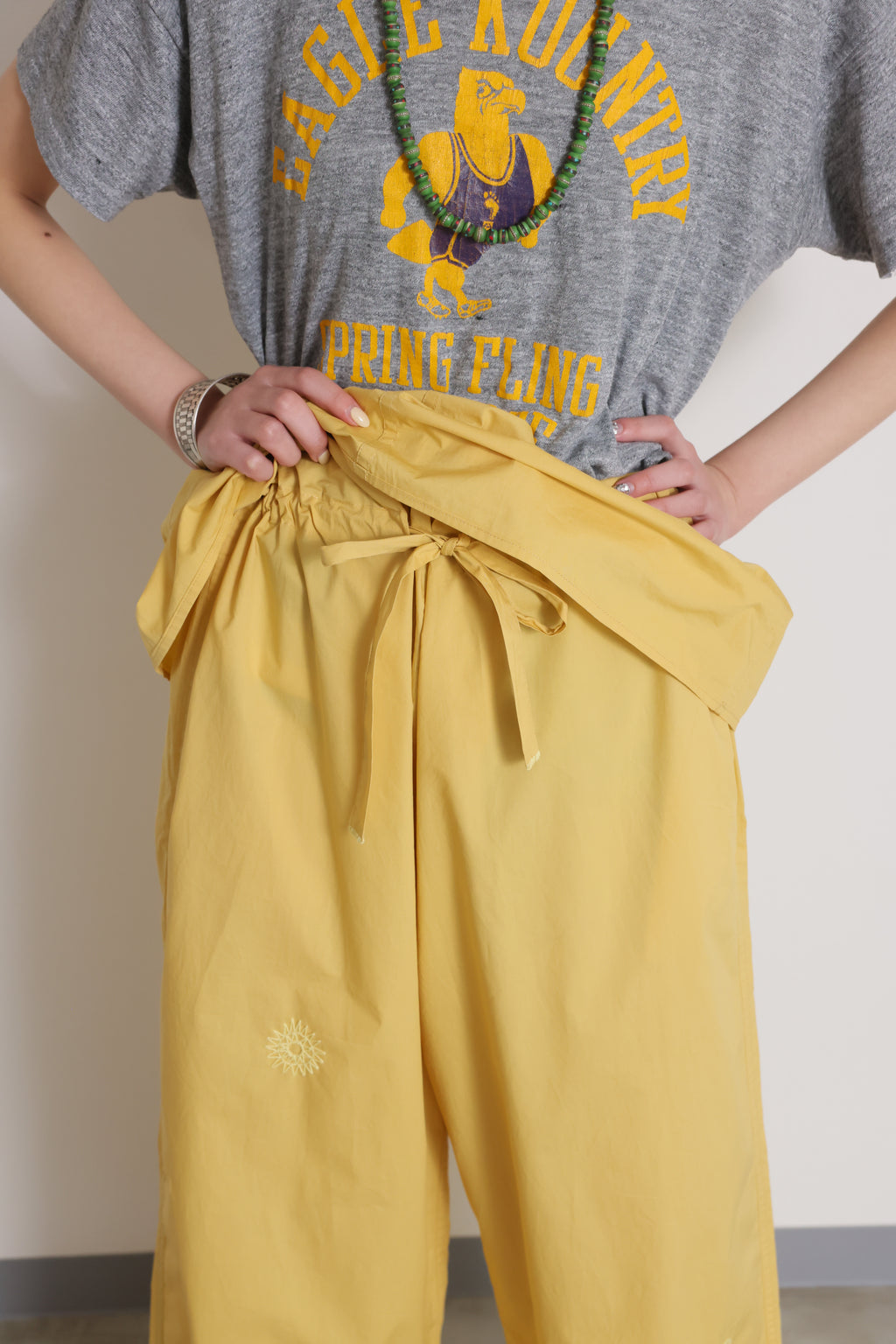 Drawstring Cotton Sador Pants