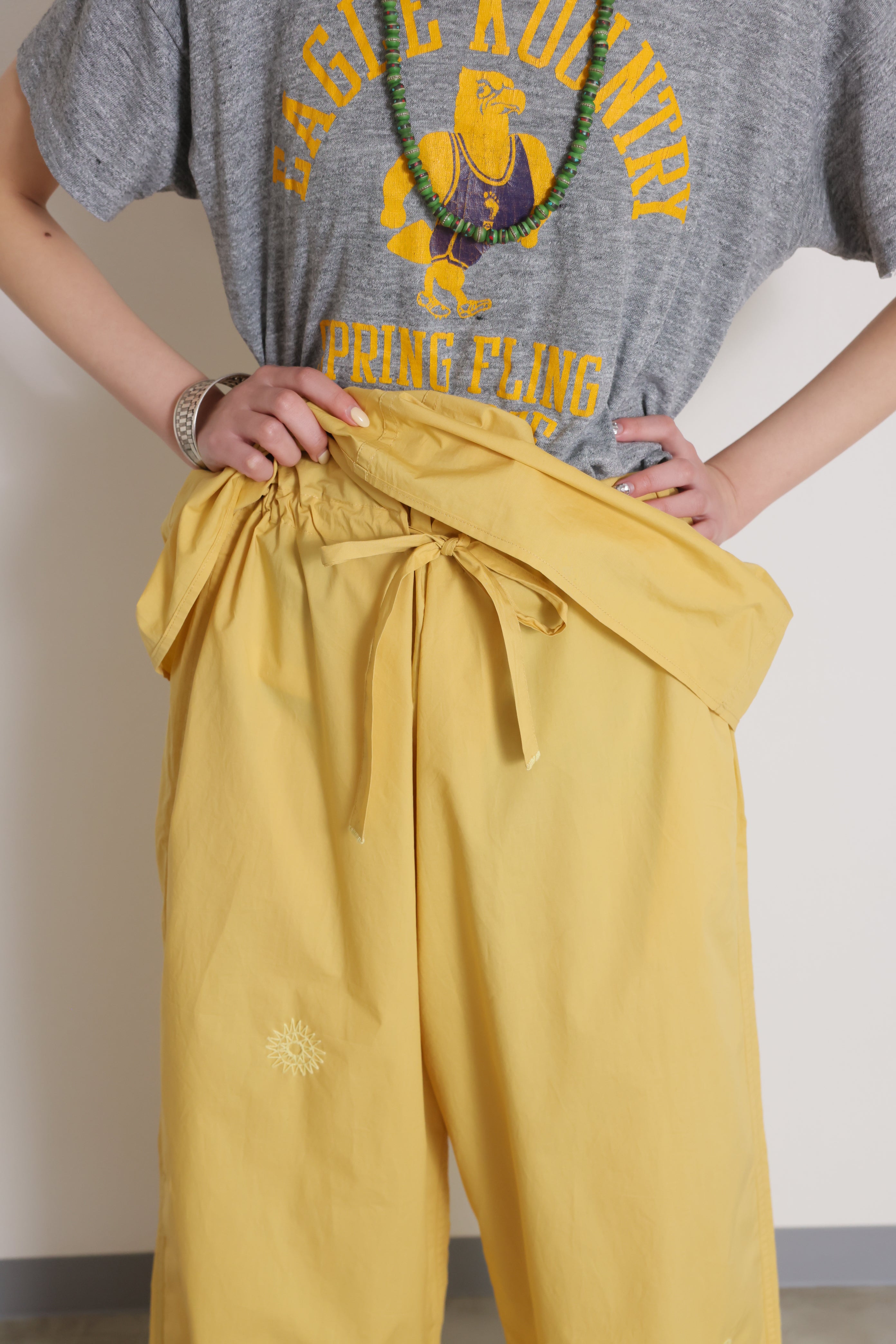 Drawstring Cotton Sador Pants