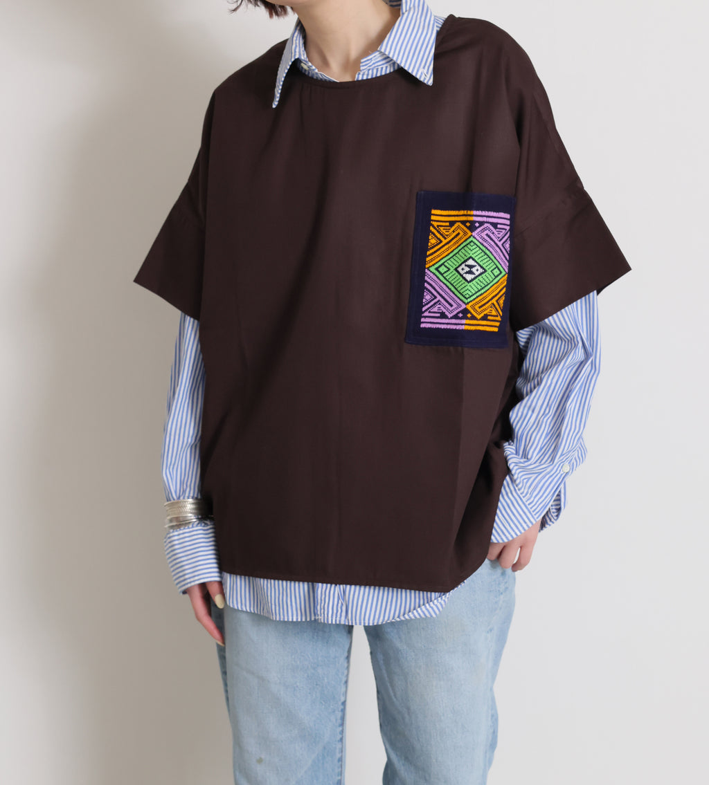 Khit Pocket Loose Short Sleeve Shirt