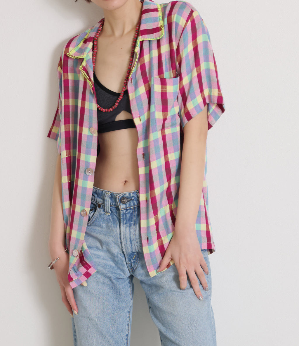 Contrast Stitch Pah-Kaow-Mah Camp Shirt