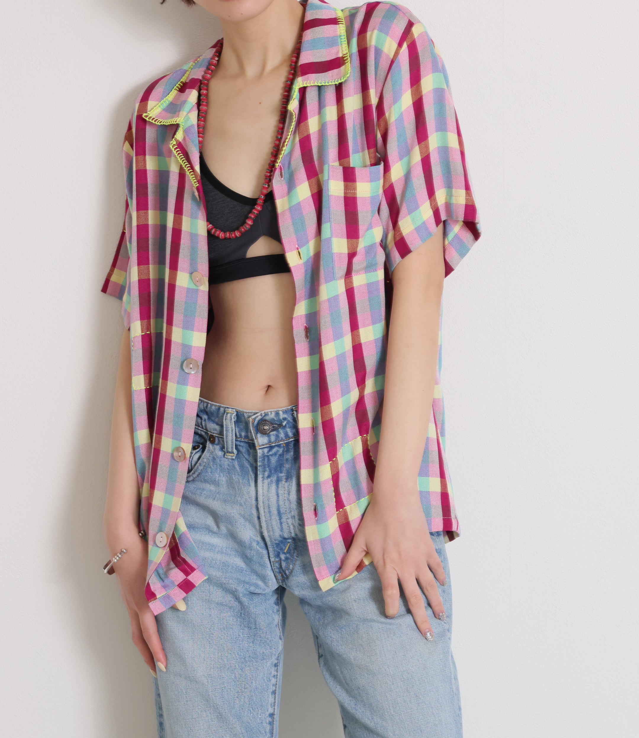 Contrast Stitch Pah-Kaow-Mah Camp Shirt